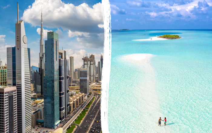 Main image for the offer: 5* Multicentre Getaway: Dubai City Break & Maldives Private Island Escape - Save 39%.