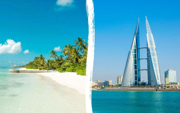 Main image for the offer: Multicentre Getaway: Maldives Tropical Island & Bahrain City Escape - Save 32%.