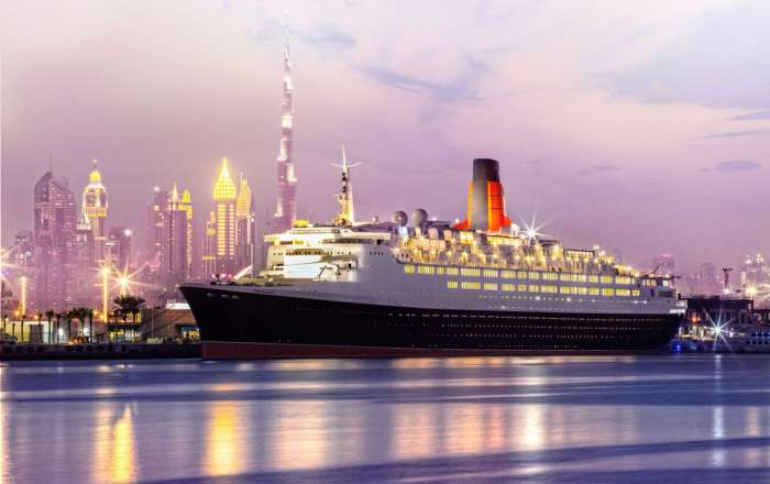 Begin Your Trip Aboard the Queen Elizabeth 2 in Dubai
