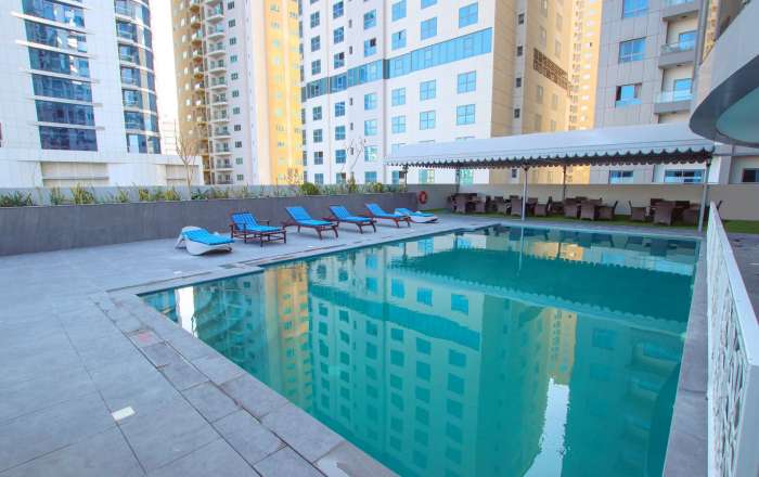Enjoy access to a rooftop pool