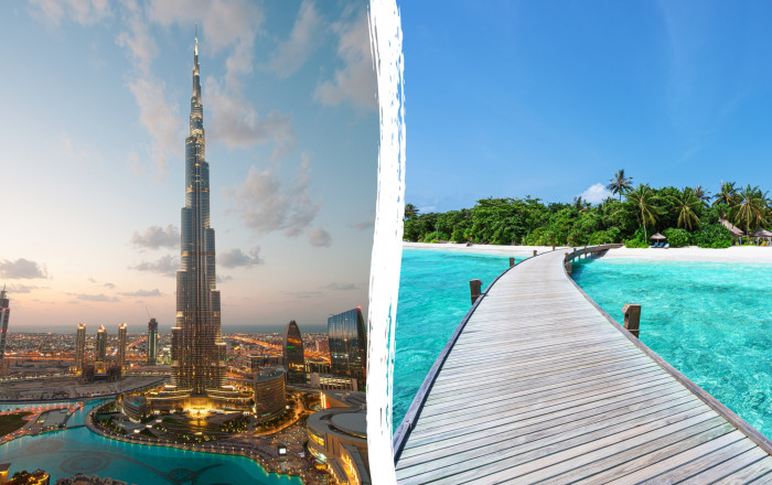 Main image for the offer: From the Dazzling Lights of Dubai to Island Paradise in The Maldives: 10-Night Twin-Centre - Save up to 46%.