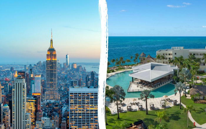 Main image for the offer: ✨City Lights & Ocean Front Vibes : 10-Night New York City & All-Inclusive Mexico Escape - Save up to 34%.