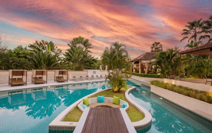 Sunset Over the Pool