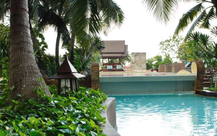 Relax at the rooftop pool